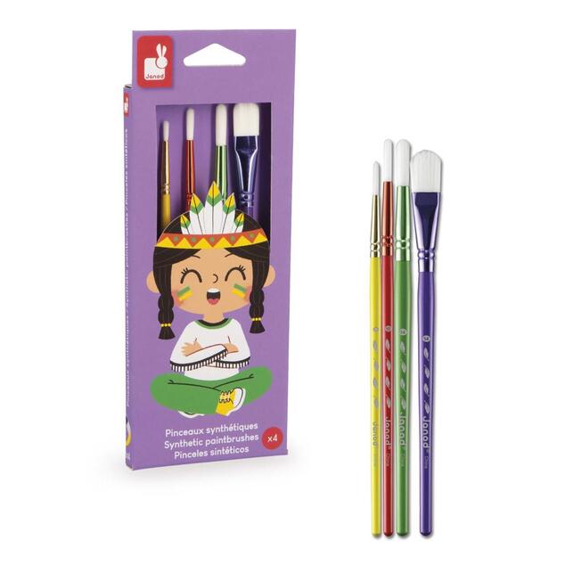 Janod Colorino Sada štetcov na výtvarnú výchovu  4 ks