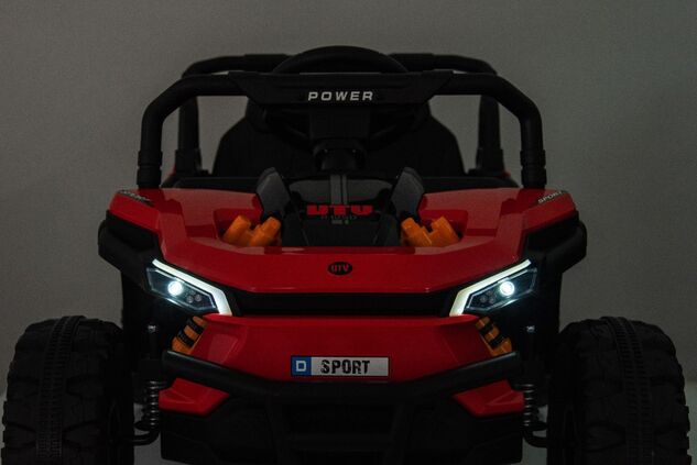 Elektrické autíčko UTV Small 12V, červené, Pohon zadných kolies, 12V batéria