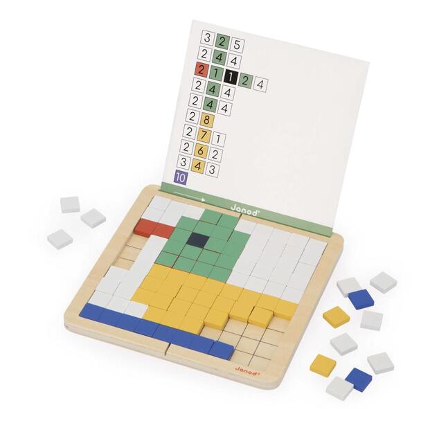 Janod Didattico Gioco educativo simmetria e codifica Mosaico in legno