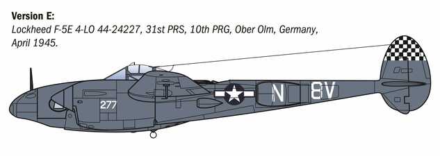 Model Kit letadlo 2834 - P-38J E.T.O. (1:48)