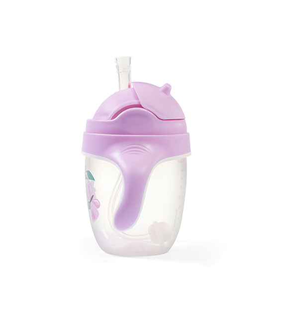 BABYONO Lernbecher mit Strohhalm Schmetterling 6m+
