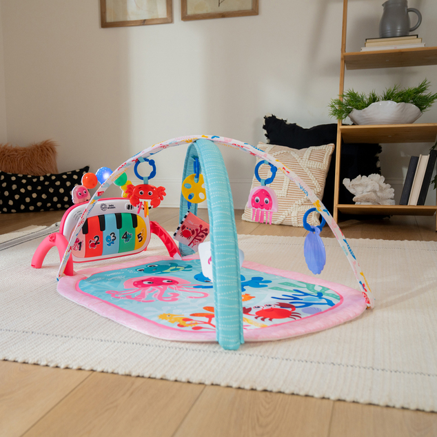 BABY EINSTEIN Igračka deka s aktivnostima 4u1 Kickin’ Tunes™ Jellyfish Jamboree™ 0m+