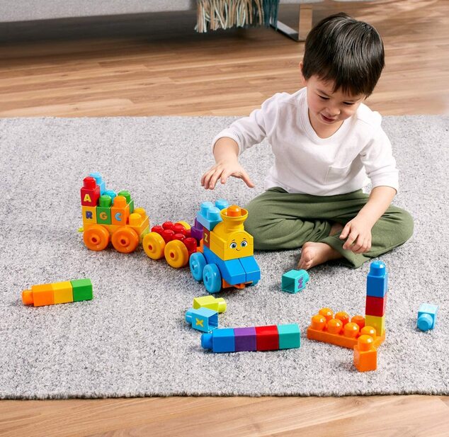 Mattel Mega Bloks Hudobný vláčik s písmenkami FWK22