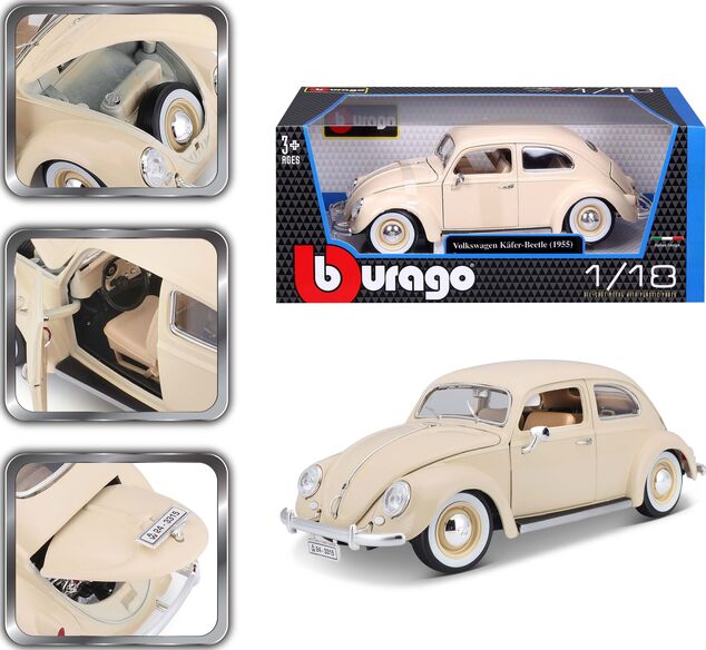 Bburago 1:18 Volkswagen Käfer 1955 Beige