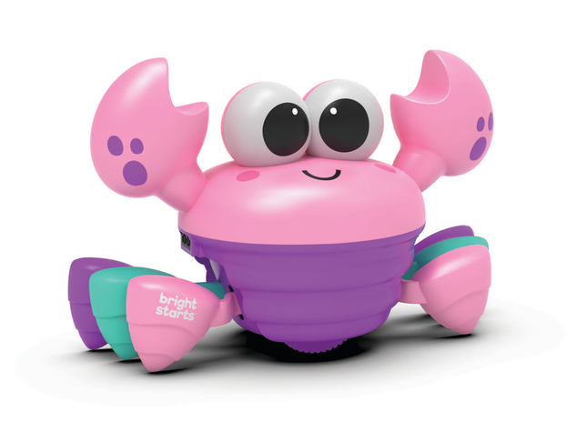 BRIGHT STARTS Jucărie muzicală și multisenzorială Rockin' Crawling Crab™ - Roz, 6m+