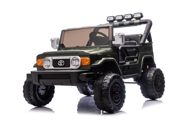Elektrické autíčko Toyota FJ Cruiser XXL s pohonom 4x4, licencované (Dvojmiestne), zelené,