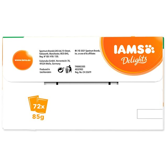 Kapsička Iams Delights morské a suchozem.mäso v želé multipack 6120g