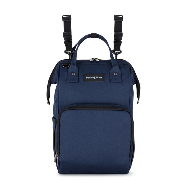 PETITE&amp;MARS Batoh prebaľovací na kočík Jack série Catchthemoment Dark Blue