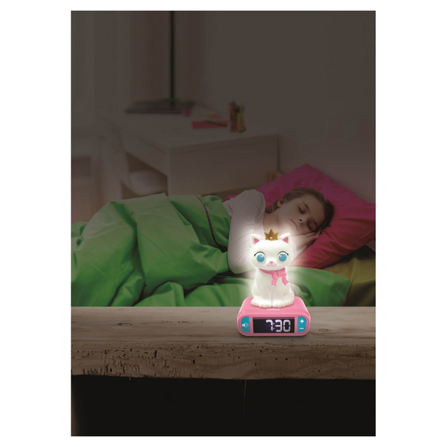 Lexibook Budík s nočným 3D svetlom Mačička