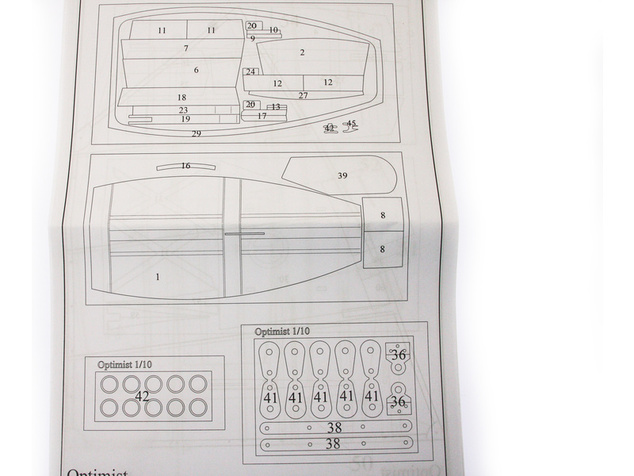Krick Optimist plachetnica 1:10 kit