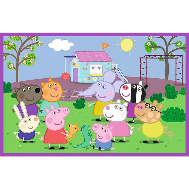 Trefl Puzzle 2x24 Peppa Wutz / Peppa auf dem Spielplatz