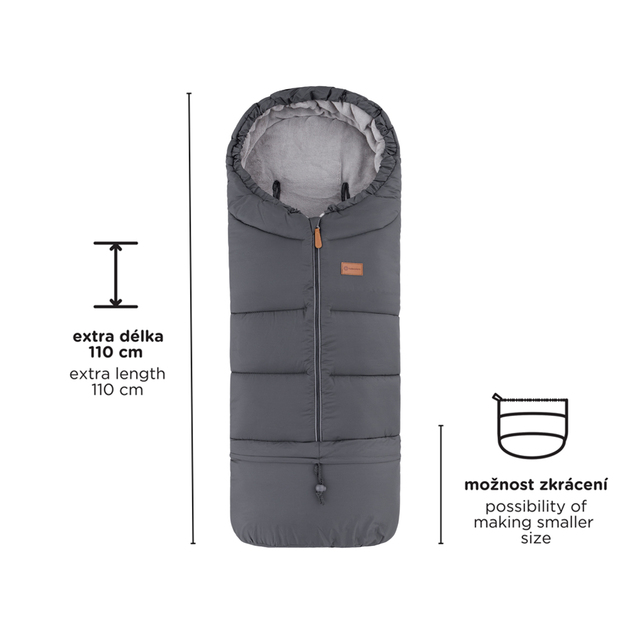 PETITE&amp;MARS Set zimný fusak Jibot 3v1 + rukavice na kočík Jasie Dark Walnut