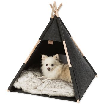 Tipi cueva, fieltro, 55 × 65 × 55 cm, antracita