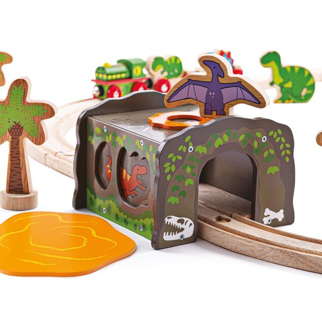 Bigjigs Rail Dinosaurí tunel T-Rex