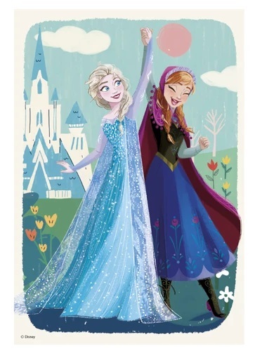 Puzzle Frozen: Anna a Elsa 2x77 dielikov