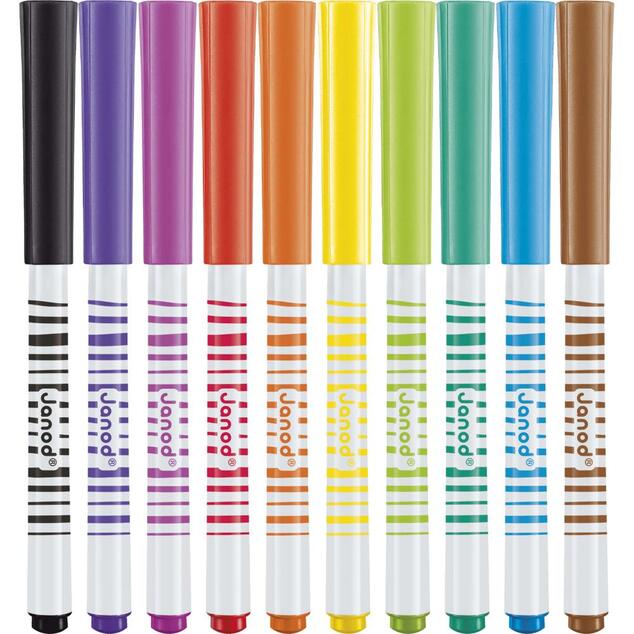 Janod Colorino Detské fixky 12 farieb s mäkkým hrotom