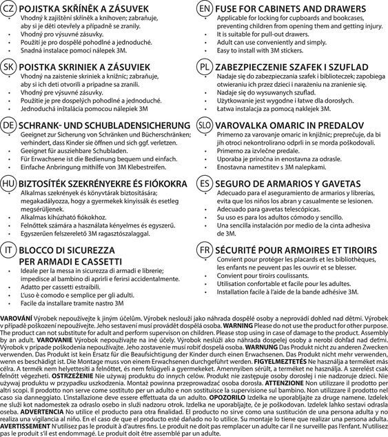 Poistka skriniek a zásuviek 2ks, white