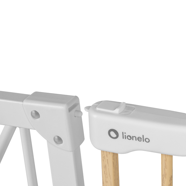 LIONELO Barrière de sécurité pour enfants Truus Slim White Natural 75-105 cm