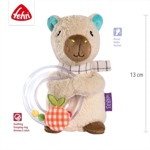 Hochet à anneaux capybara