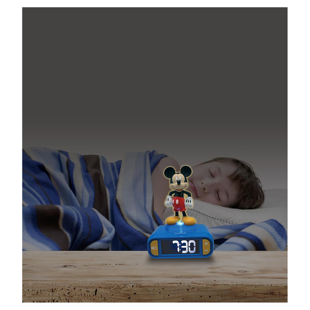 Lexibook Budík s nočným 3D svetlom Myšiak Mickey