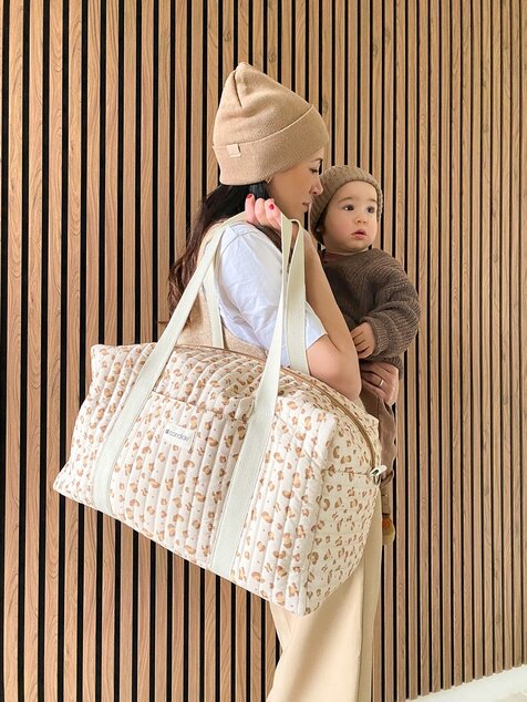 Borsa da weekend per mamme, Leopardo