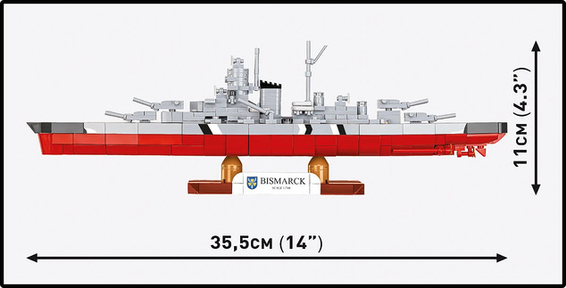 Cobi 4854 World War II Nemecká bojová loď Bismarck 1:700