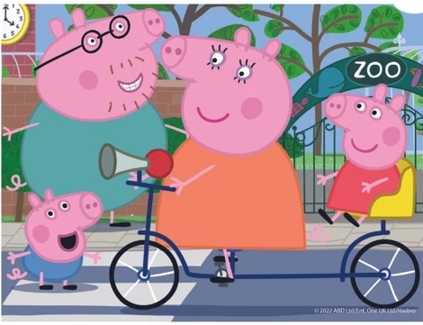 Peppa Pig Lizenzblöcke aus Holz - 12 Blöcke
