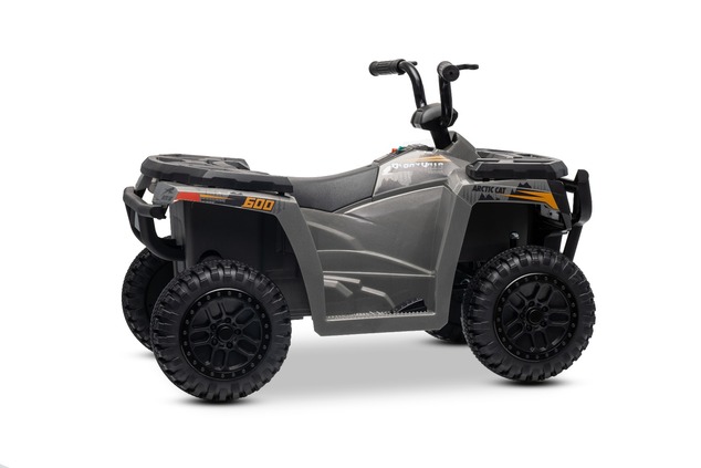 Licencovaná elektrická štvorkolka Arctic Cat 12V so zadným pohonom, sivá, LED svetlá, Líti