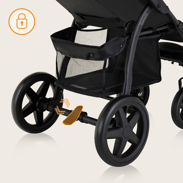 Lionelo Kočík športový Annet Plus Black Carbon