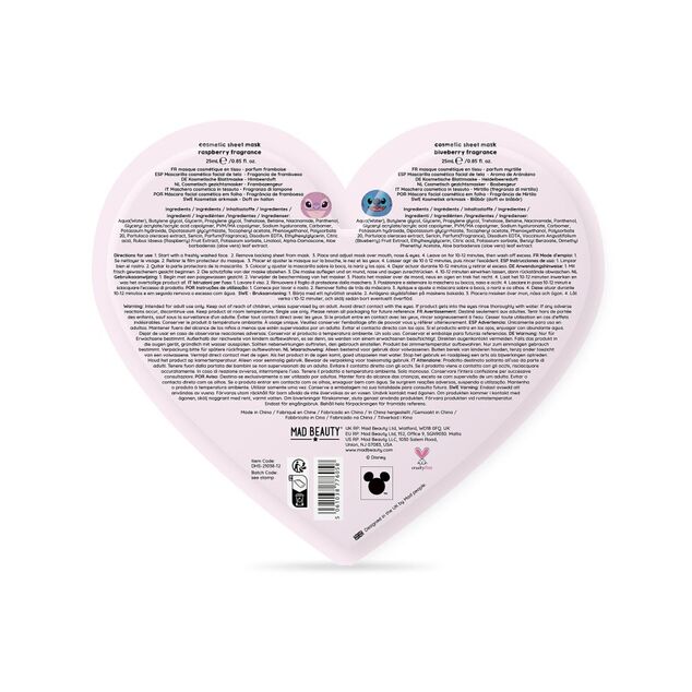 Mad Beauty Arcmaszk duó antioxidáns/hidratáló textil I Heart Stitch 2x 25ml