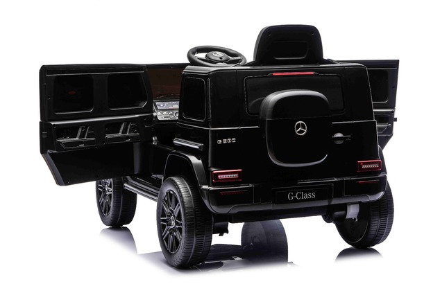 Auto elettrico Mercedes G580 12V, nero, telecomando 2,4 GHz, Bluetooth, USB