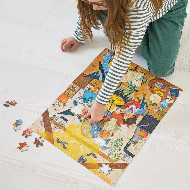 Janod Puzzle en maletín Escuela Mágica 200 piezas