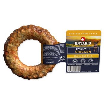 Ontario Protein rágó bagel csirkével 1db 8,9cm
