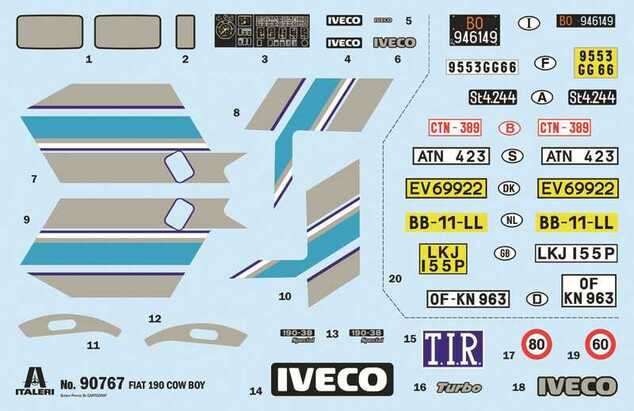 Model Kit truck 90767 - IVECO COW-BOY (1:24)