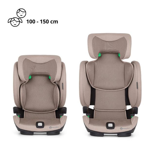 PETITE&amp;MARS Столче за кола Elite Fix Pro i-Size Tan Brown Air 100-150 cm (15-36 kg)