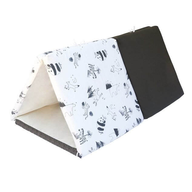 Tappetino da gioco pieghevole imbottito per bambini 5 in 1, Black&amp;White