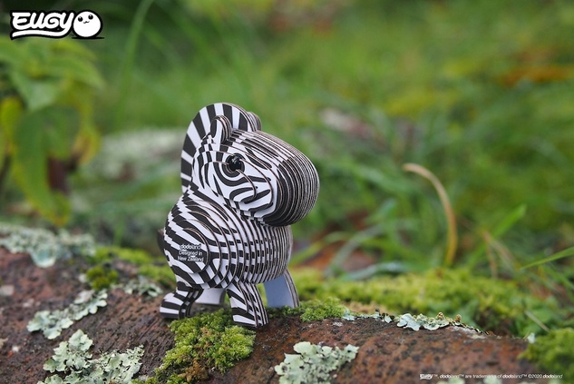 EUGY Zebra 3D kartonová skládačka