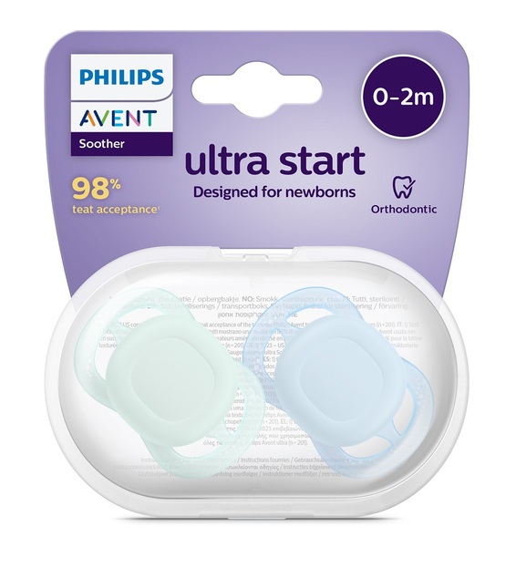 Philips AVENT Cumlík Ultrastart neutral 0-2m chlapec 2 ks