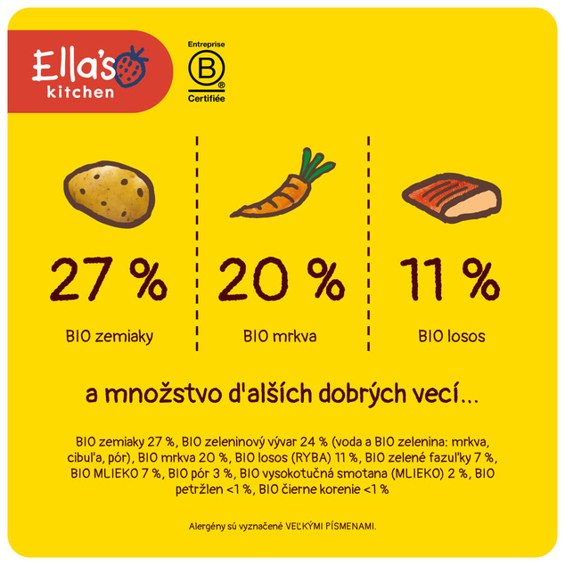 Ella's Kitchen BIO Losos so zeleninou (130 g)
