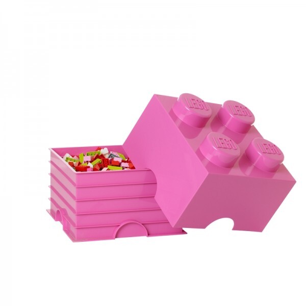 LEGO® úložný box 4 - ružová 250 x 250 x180 mm