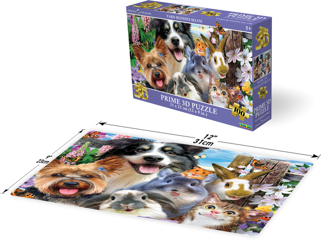 PRIME 3D PUZZLE - Selfie amigos del patio 100 piezas