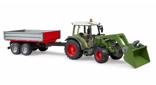 Bruder Fendt Vario 211 traktor s vlekom a nakladačom