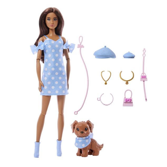 Barbie bábika Štýl pre dvoch - puntíky