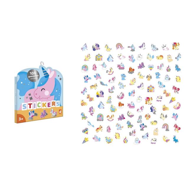 Janod Stickers Samolepky Jednorožce 100 ks