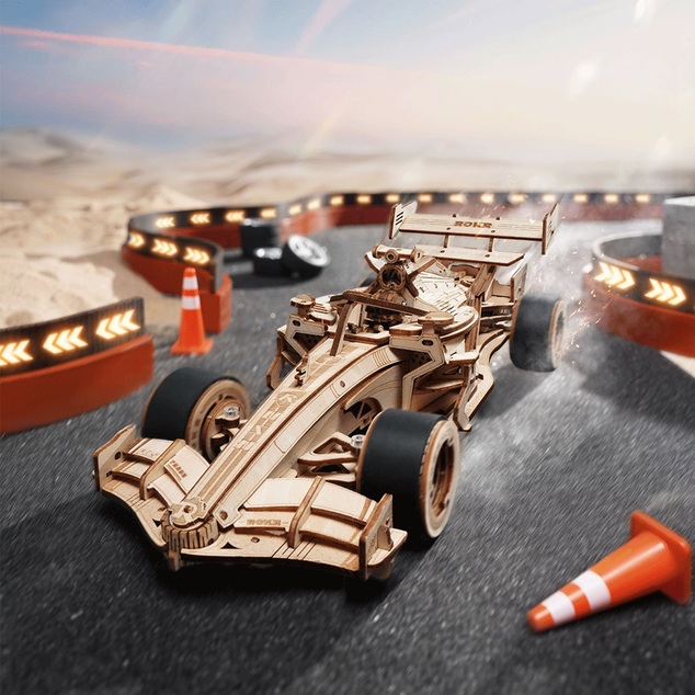 RoboTime 3D Holzpuzzle Rennwagen