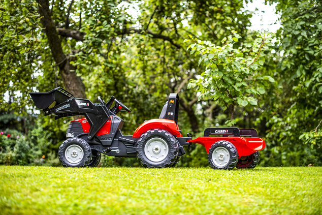 Falk Šliapací traktor 996AM Case IH Puma 240CVX s nakladačom a vlečkou