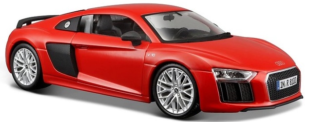Maisto - Audi R8 V10 Plus, červené, 1:24