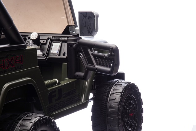 Elektrické autíčko Toyota FJ Cruiser XXL s pohonom 4x4, licencované (Dvojmiestne), zelené,