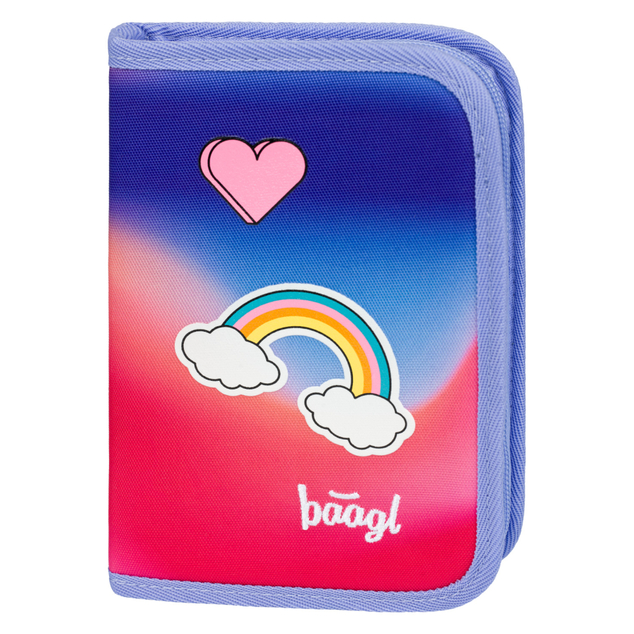BAAGL SADA 5 Airy Curcubeu roșu: rucsac, penar, săculeț, dosar, portofel