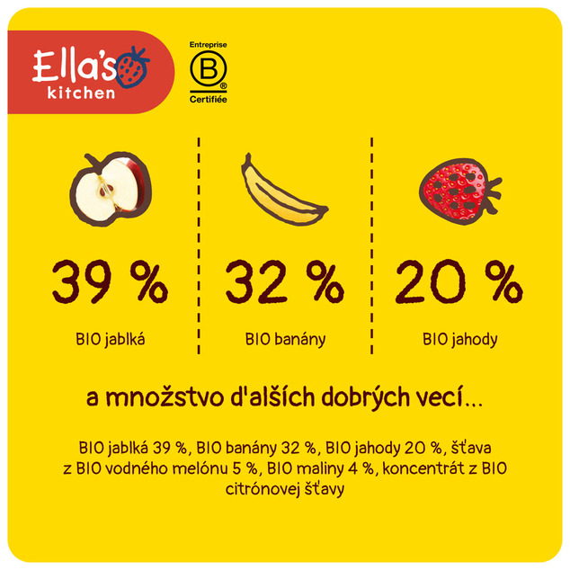 Ella's Kitchen BIO RED ONE Fruchtpüree mit Erdbeeren (90 g)